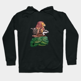 Lion, Badger, Snake and raven... Hoodie